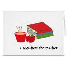 A Note From The Teacher Greeting Card