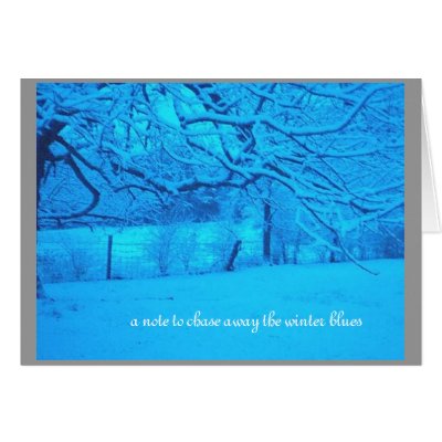 "a note to chase away the winter blues" card by Soosun