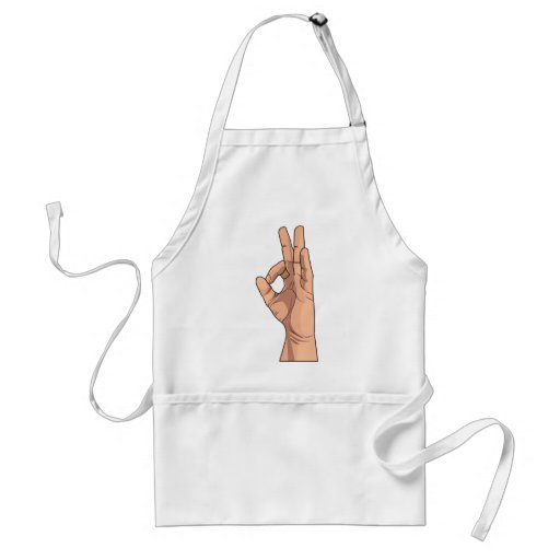 A OK ~ Hand Sign and Gestures a-ok Apron