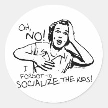 A oublié la socialisation autocollant