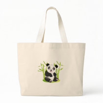 A Panda and his Bamboo Canvas Bag