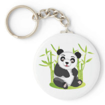 A Panda and his Bamboo Keychain