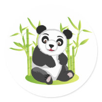 A Panda and his Bamboo Sticker