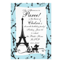 A Parisian Party Announcements