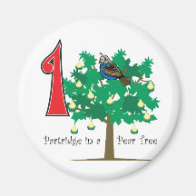 A Partridge in a Pear Tree Fridge Magnet
