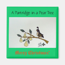 A Partridge in a Pear Tree. Magnet