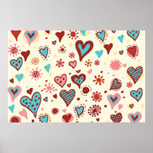 A Pattern of Hearts Posters