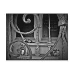 A peek inside the crypt gothic postcard