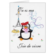 A Penguin In Paris Card