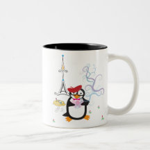 A Penguin in Paris Mug
