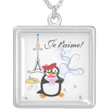 A Penguin in Paris Necklace