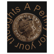 A penny for your thoughts full color flyer