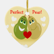A Perfect Pear Couples Personalized Ornament