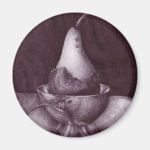 A Perfect Pear Fridge Magnets