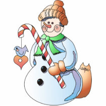 A PERFECT SNOWMAN by SHARON SHARPE Cut Outs