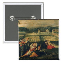 A Picnic in a Park Pinback Buttons