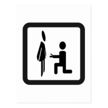 A pictogramme demande en mariage - Proposal of mar Carte Postale