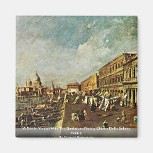 A Pier In Venice With The Bookstore Facing Chiesa Magnets