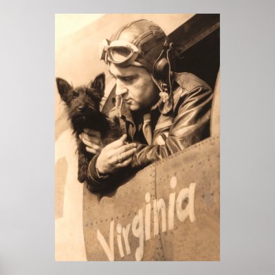 A pilots best friend - Terrier and fighter pilot Posters by VintagePostersShop