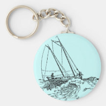 "A Pink at Sea" Keychain