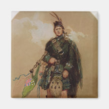 A Piper of the 79th Highlanders at Chobham Fridge Magnet
