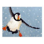 "A Playful Puffin" Horizontal Postcard