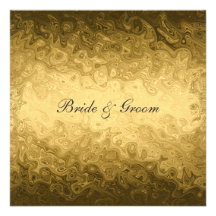 A Popular Elegant Gold Wedding Invitation