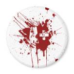 A positive Blood Type for Vampires & Zombies Fridge Magnets