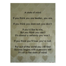 A Positive State of Mind Postcard