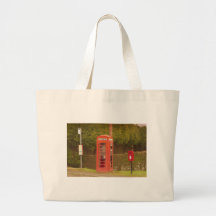 A Post Box, A Telephone Box and a Bus Stop Canvas Bags