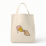 a potato chip with dip canvas bag