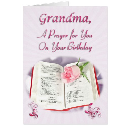 A prayer for a Grandma on her Birthday Greeting Card | Zazzle