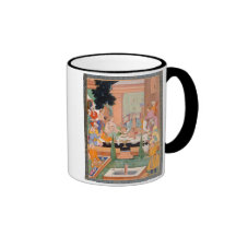 A prince and companions take refreshments and list mug
