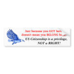 A Privilige, Not A Right! bumper stickers