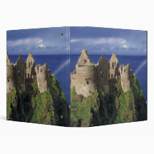 A rainbow strikes medieval Dunluce Castle on Vinyl Binders