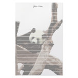 A relaxing giant panda on tree branches stationery