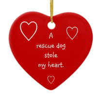A rescue dog stole my heart ornament