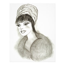 A Retro Girl Customized Letterhead