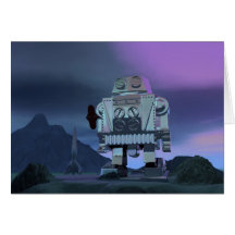 A Robot Moon Walker Card
