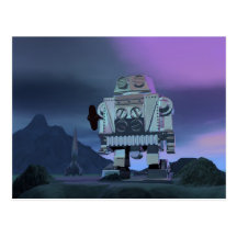 A Robot Moon Walker Postcard
