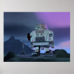 A Robot Moon Walker Print