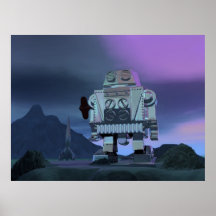 A Robot Moon Walker Print