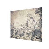 A Rocky Landscape (engraving) canvas prints