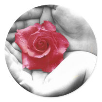 A Rose in the Hand 2 Round Sticker