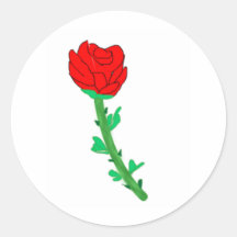 a-rose round sticker