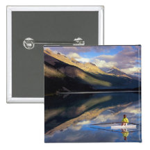 A rower on Banff Lake in the Canada MR) Buttons