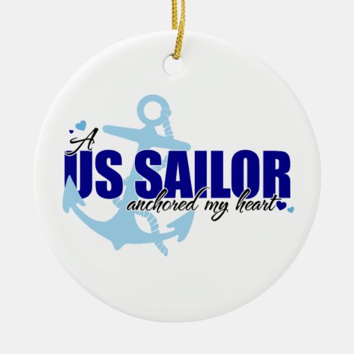 A Sailor Anchored my Heart Christmas Ornaments