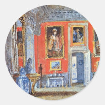 A Salon By Turner Joseph Mallord William Round Stickers