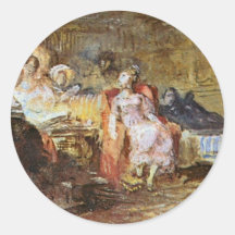 A Salon By Turner Joseph Mallord William Round Sticker
