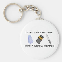 A Salt And Battery With A Deadly Weapon Key Chain